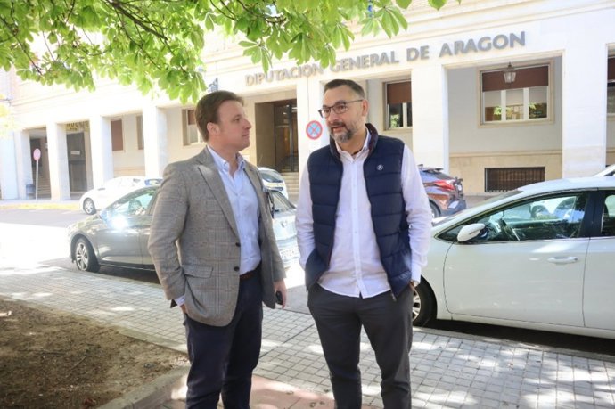 Fermín Civiac, diputado de Vox, ha ofrecido una rueda de prensa en Huesca.