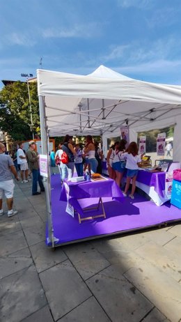 Alta participación en los Puntos Violeta instalados en la Fiestas de San Mateo  con la campaña 'San Mateo se VIVE sin agresiones y en igualdad'