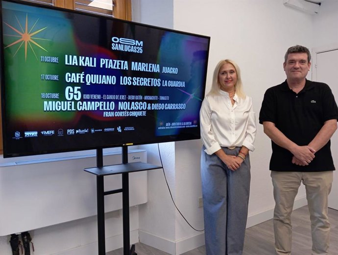 María Espejo y Alex Martínez en la presentación de los conciertos de La Alameda