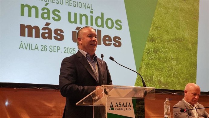 Donaciano Dujo en un momento de su intervención en el XI Congreso de Asaja celebrado en Ávila