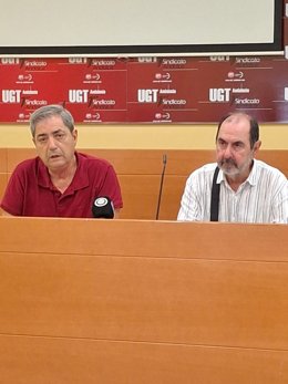 Representantes de UGT y CCOO en Almería.