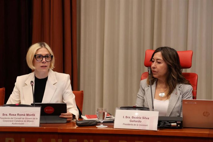 La presidenta de 3Cat Rosa Romà, en el Parlament