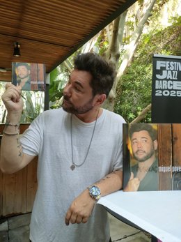 Poveda durante la presentación del disco.