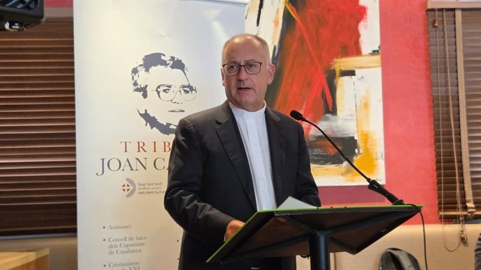 Antonio Spadaro durante la 11 Tribuna Joan Carrera en Barcelona este viernes