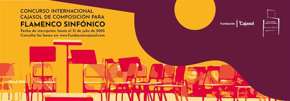 Cartel del I Concurso Internacional Cajasol de Composición para Flamenco Sinfónico.