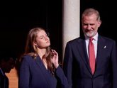 Foto: Letizia.- La princesa Leonor homenajea en Leyre a los Reyes de Navarra