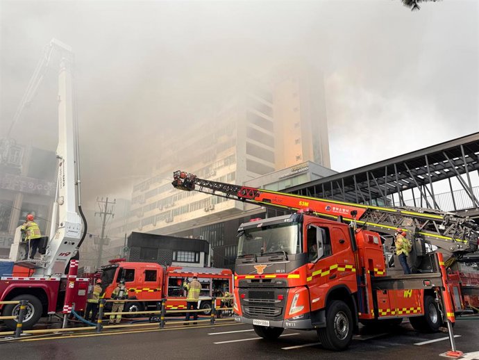 Archivo - Incendio en Corea del Sur (archivo).