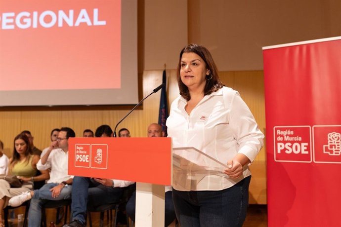 La secretaria de Organización del PSOE en la Región de Murcia, María Jesús López