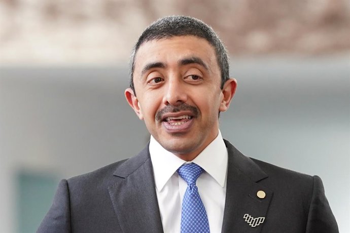 Archivo - El ministro de Exteriores de Emiratos Árabes Unidos (EAU), Abdulá bin Zayed