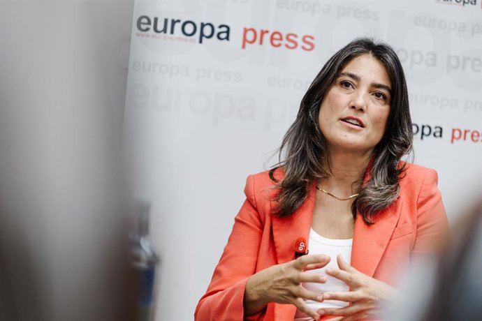 La portavoz de Más Madrid en la Asamblea, Manuela Bergerot, durante una entrevista con Europa Press