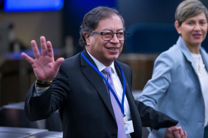 Archivo - September 19, 2023, NEW YORK, NEW YORK, NY: Gustavo Petro, president of Colombia, arrives for the United Nations General Assembly in New York in the United States this Tuesday, 19th.