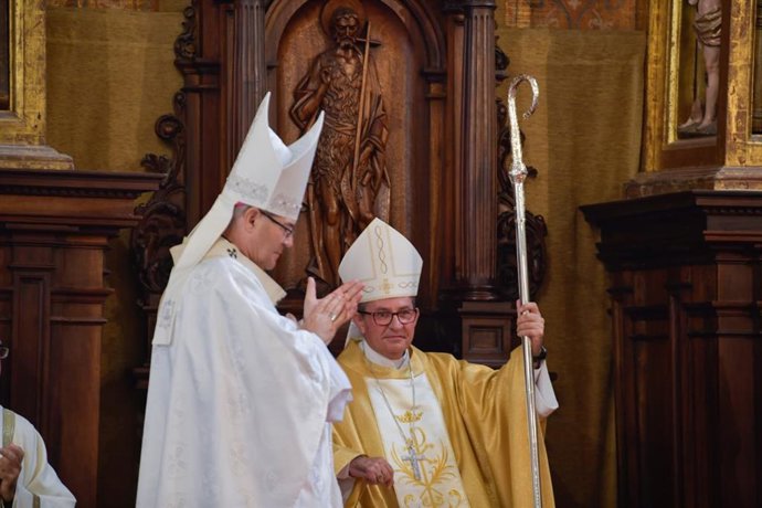Abilio Martínez Varea en su toma de posesión como obispo de Ciudad Real.