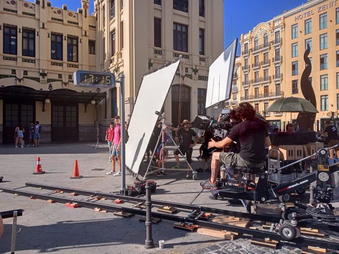 Archivo - Imagen de archivo de un rodaje en la Estación del Norte de València