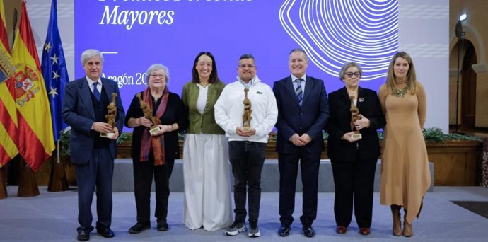 Imagen de archivo de la celebración de la I edición de los Premios del Mayor en Aragón, celebrada en 2024.