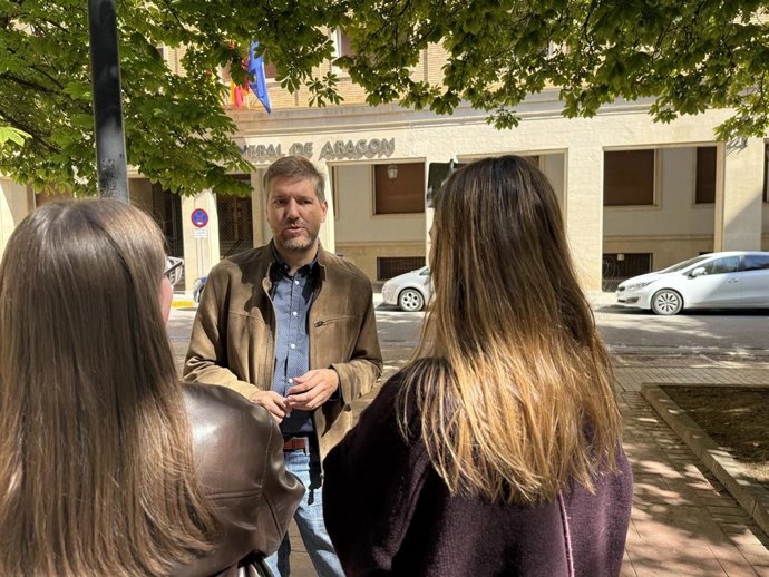 EL diputado del PSOE Marcel Iglesias este sábado en Huesca.