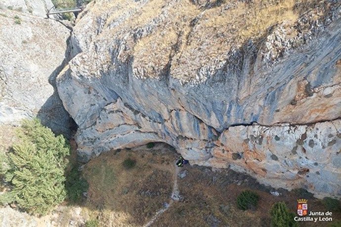 Rescatada una escaladora de 36 años herida en la vía ferrata de Espejón (Soria)