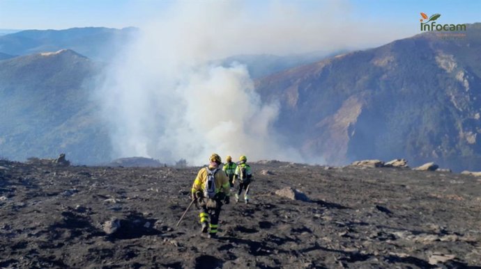 Incendio en Peñalba de la Sierra.