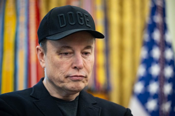 Archivo - May 30, 2025, Washington, District Of Columbia, USA: Elon Musk, Chief Executive Officer, Tesla, SpaceX and X (previously known as Twitter) and Administrator, Department of Government Efficiency (DOGE) speaks during a press conference with United