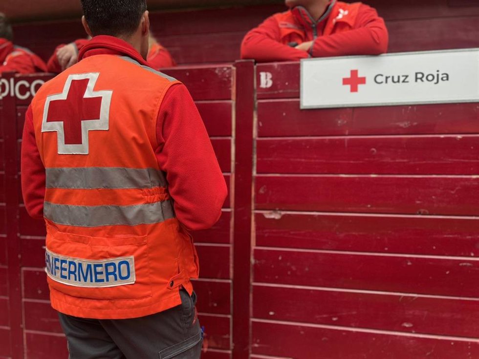 El herido fue atendido por Cruz Roja