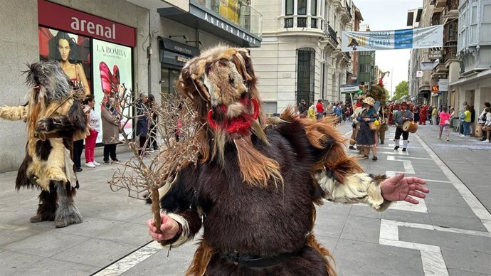 Las Carantoñas de Acehúche, también han desfilado en el XIV Festival de la Máscara de Zamora
