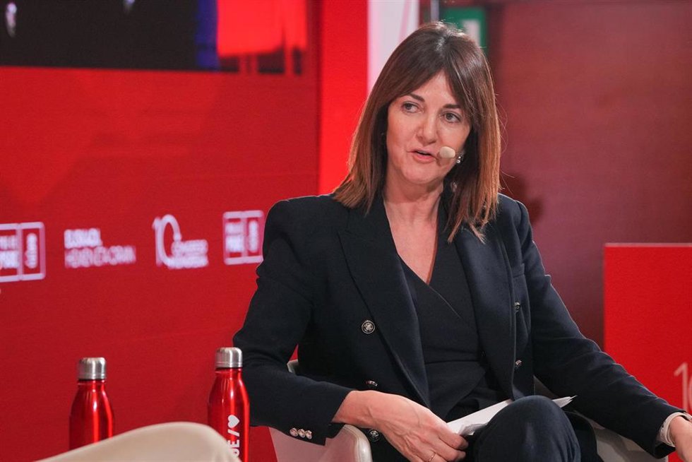 Archivo - La eurodiputada del PSOE, Idoia Mendia, durante el 10 Congreso del PSE-EE, en el Palacio de Congresos y Auditorio Kursaal