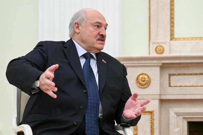 RUSSIA, MOSCOW - SEPTEMBER 26, 2025: Alexander Lukashenko, President of Belarus, attends a bilateral meeting with his Russian counterpart Vladimir Putin at the Moscow Kremlin