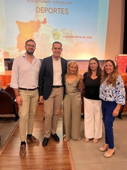 El vicepresidente de la Diputación de Jaén, Juan Latorre, este domingo en Porcuna en la celebración del Día de la Campiña Norte.