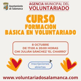 El Ayuntamiento de Salamanca ofrecerá el 8 de octubre un curso gratuito de formación básica de voluntariado