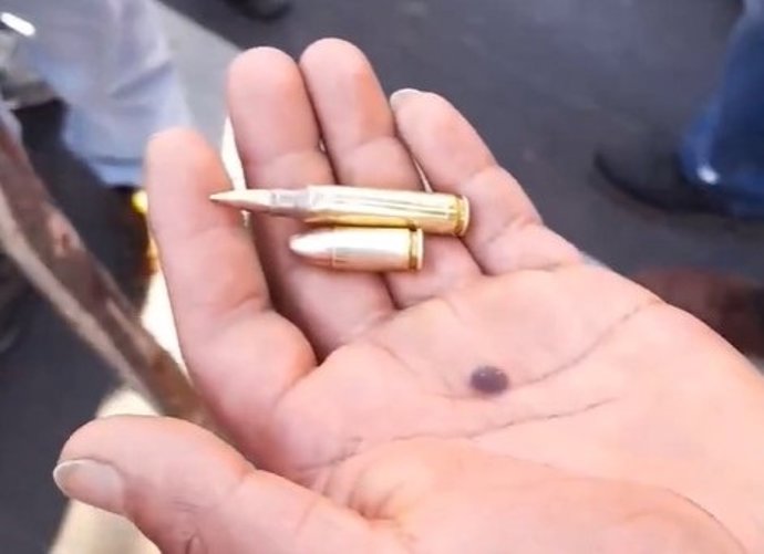 Balas recogidas durante las protestas del paro nacional de CONAIE en Ecuador