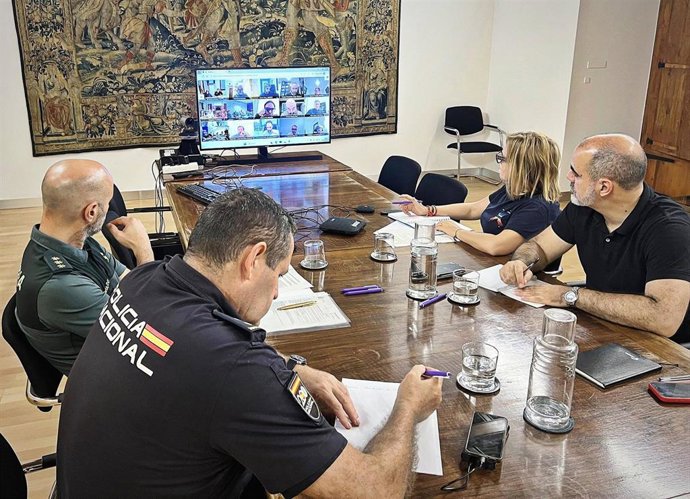 La delegada del Gobierno en la Comunitat Valenciana, Pilar Bernabé, en la reunión de coordinación.
