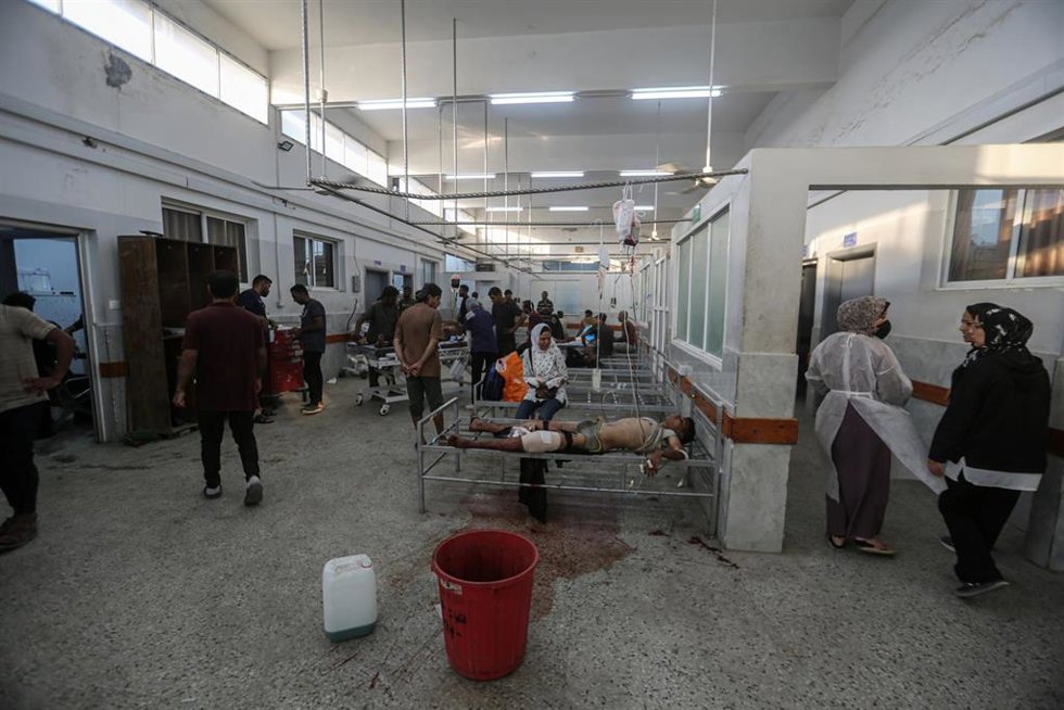 Vista de una sala en el Hospital Al Shifa de la ciudad de Gaza 