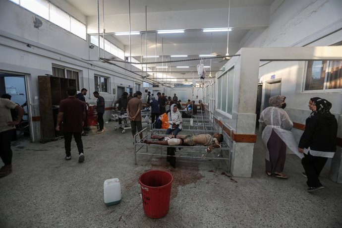 September 24, 2025, Gaza City, Gaza Strip, Palestinian Territory: A view of al-Shifa Hospital, left empty after medical staff and patients were forced to evacuate due to intensified Israeli attacks in Gaza City, Gaza on September 25, 2025. Most of the wou