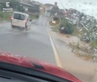 Eslida registra la máxima de la madrugada en Castellón, con 174 l/m2, y Manises en Valencia, con 74 l/m2