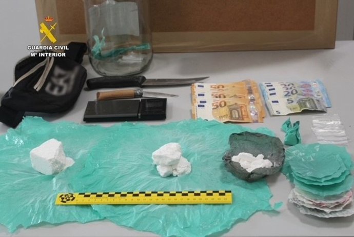 Droga incautada al detenido