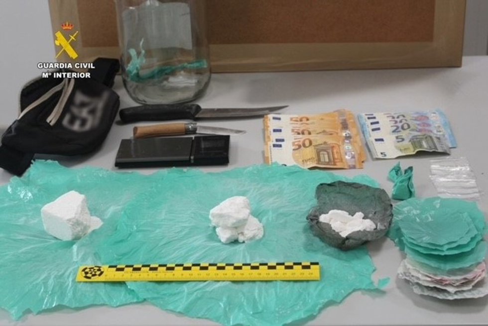 Droga incautada al detenido