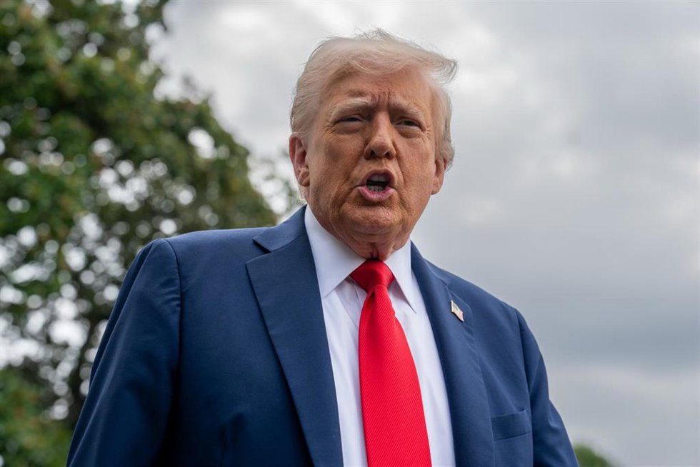 El presidente de Estados Unidos, Donald Trump, dando unas declaraciones a la prensa en la Casa Blanca (archivo)