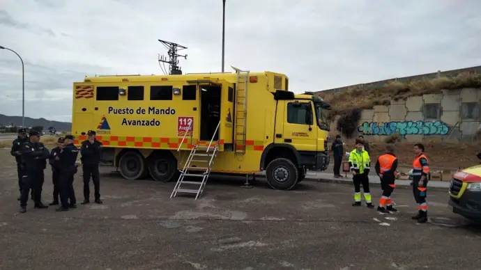 Puesto de Mando Avanzado en Santa Fe tras la tormenta 'Gabriel'