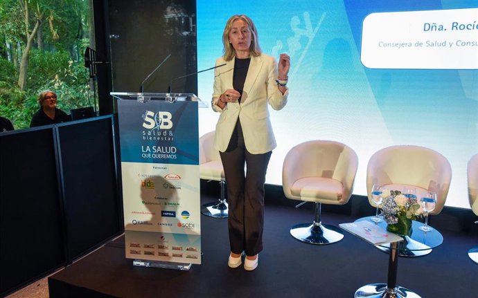 La consejera de Salud y Consumo, Rocío Hernández, en el acto organizado por el Grupo Joly.