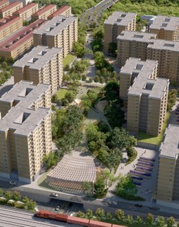 Recreación de la rotonda de San Jorge.