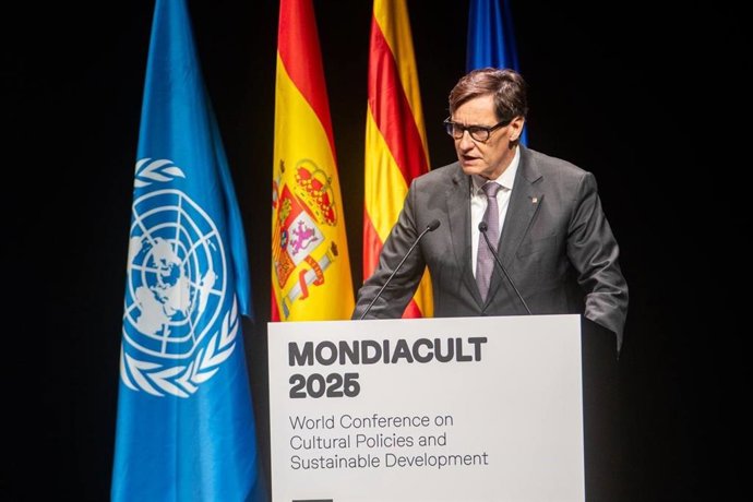 El president de la Generalitat, Salvador Illa, en el Mondiacult