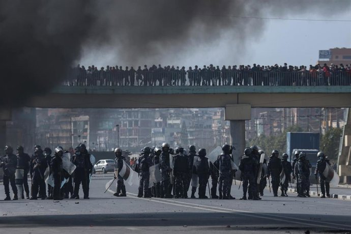Archivo - Imagen de archivo de las protestas en Nepal.