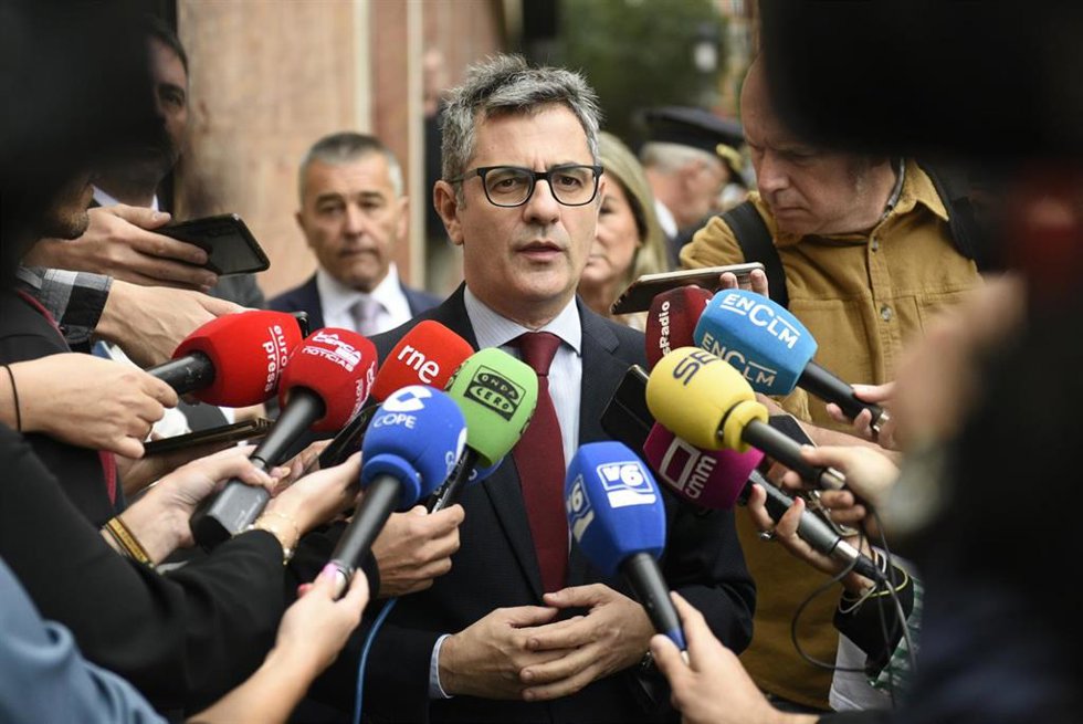 El ministro de la Presidencia, Justicia y Relaciones con las Cortes, José Manuel Bolaños, en Albacete.