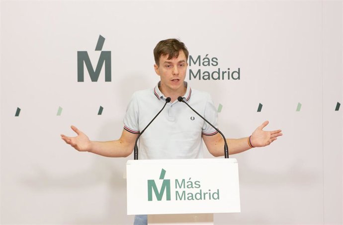 El portavoz en funciones de Más Madrid en el Ayuntamiento de Madrid, Eduardo Rubiño.