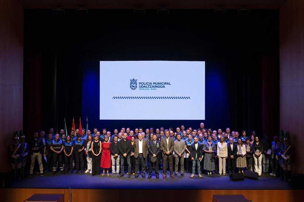 Acto institucional con motivo de la festividad de San Miguel, patrón de la Policía Municipal de Pamplona