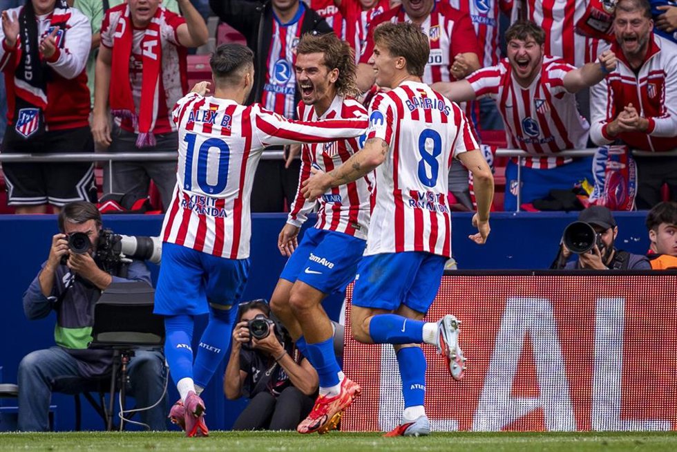 Antoine Griezmann celebra un gol ante el Real Madrid
