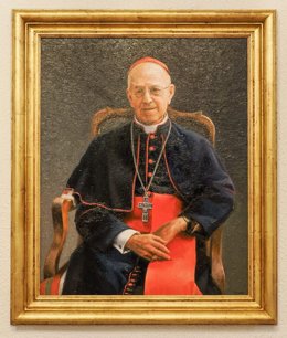 Cuadro dedicado al episcopado del cardenal Riscardo Blázquez en Valladolid.