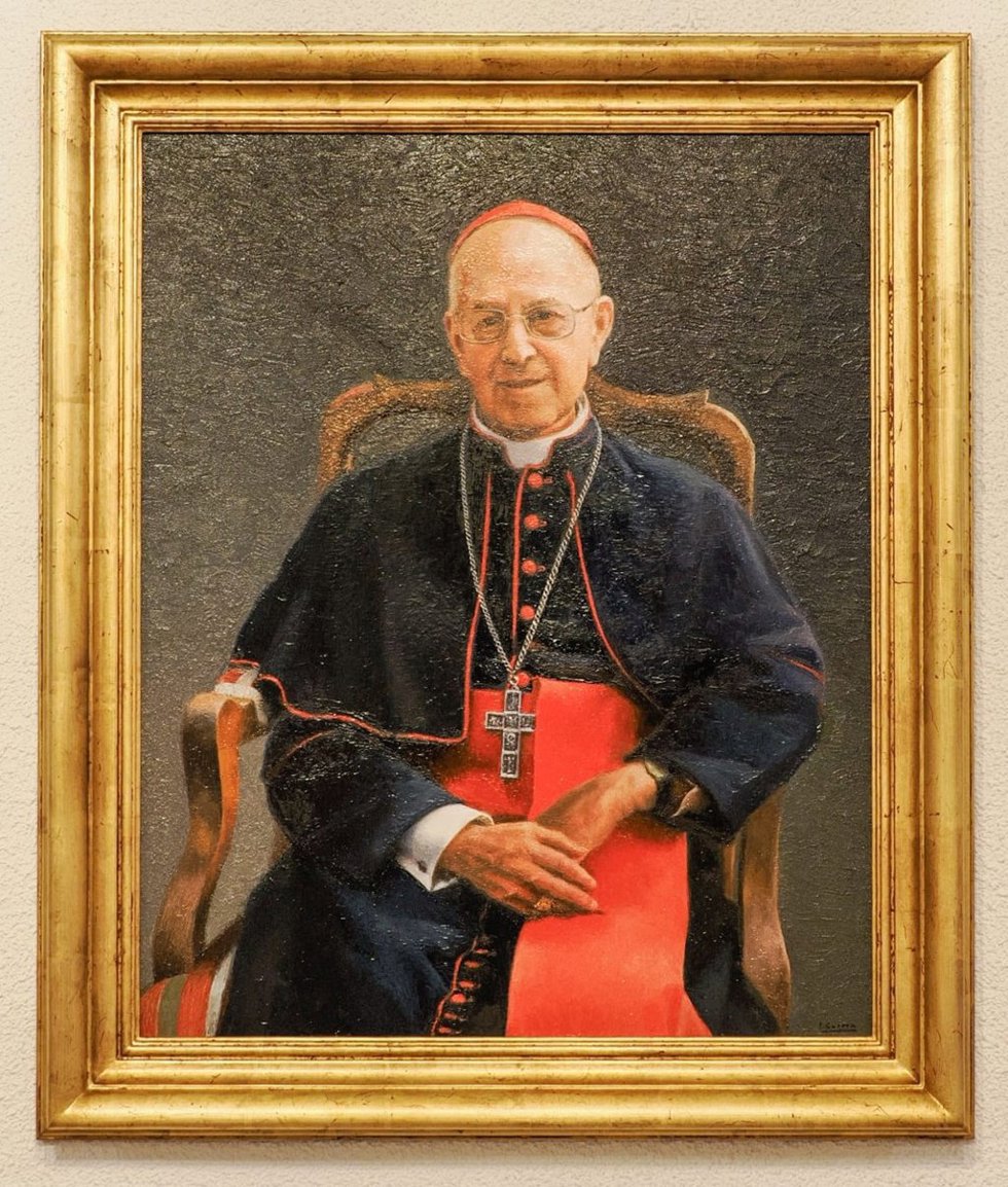 Cuadro dedicado al episcopado del cardenal Riscardo Blázquez en Valladolid.