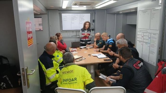 Trabajos de coordinación en el interior del PMA.