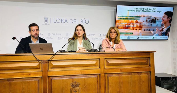 Jornadas sobre la orden CITI organizada en Lora del Río (Sevilla) y en la que ha participado la directora general de Fomento de la Innovación, Nieves Valenzuela.