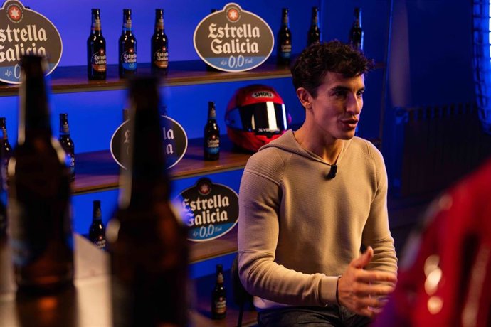 Archivo - El piloto de MotoGP Marc Márquez (Ducati), en un evento de Estrella Galicia 0,0.